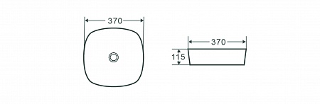 Раковина накладная Terminus Классик 370х370х115 Новосибирск - фото 3