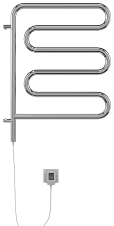 Электро 25 Ш-обр 450х570 поворотный Полотенцесушитель  TERMINUS Новосибирск - фото 2