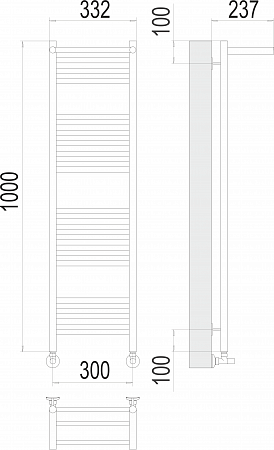 Аврора с/п П20 300х1000 Полотенцесушитель  TERMINUS Новосибирск - фото 3