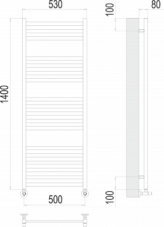 Грета П18 500х1400 Полотенцесушитель  TERMINUS Новосибирск - фото 3