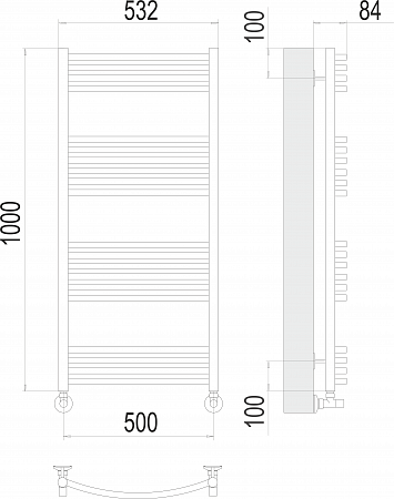 Классик П20 500х1000 Полотенцесушитель  TERMINUS Новосибирск - фото 3