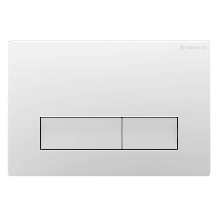 Клавиша смыва для инсталляции Terminus Classic кнопка прямоугольник цвет белый Новосибирск - фото 1