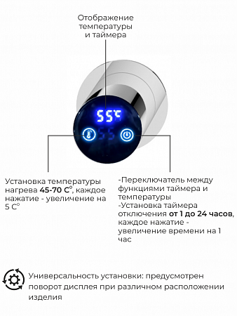 Рондо П2 350х760 электро Полотенцесушитель TERMINUS Нержавеющая сталь Новосибирск - фото 5