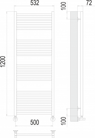 Аврора П22 500х1200 Полотенцесушитель  TERMINUS Новосибирск - фото 3