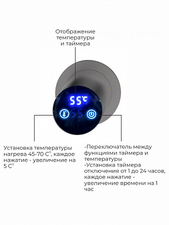 Аккорд П5 500х800 электро Полотенцесушитель TERMINUS Оружейная сталь Новосибирск - фото 4